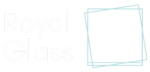 Royal Glass logo with white typeface